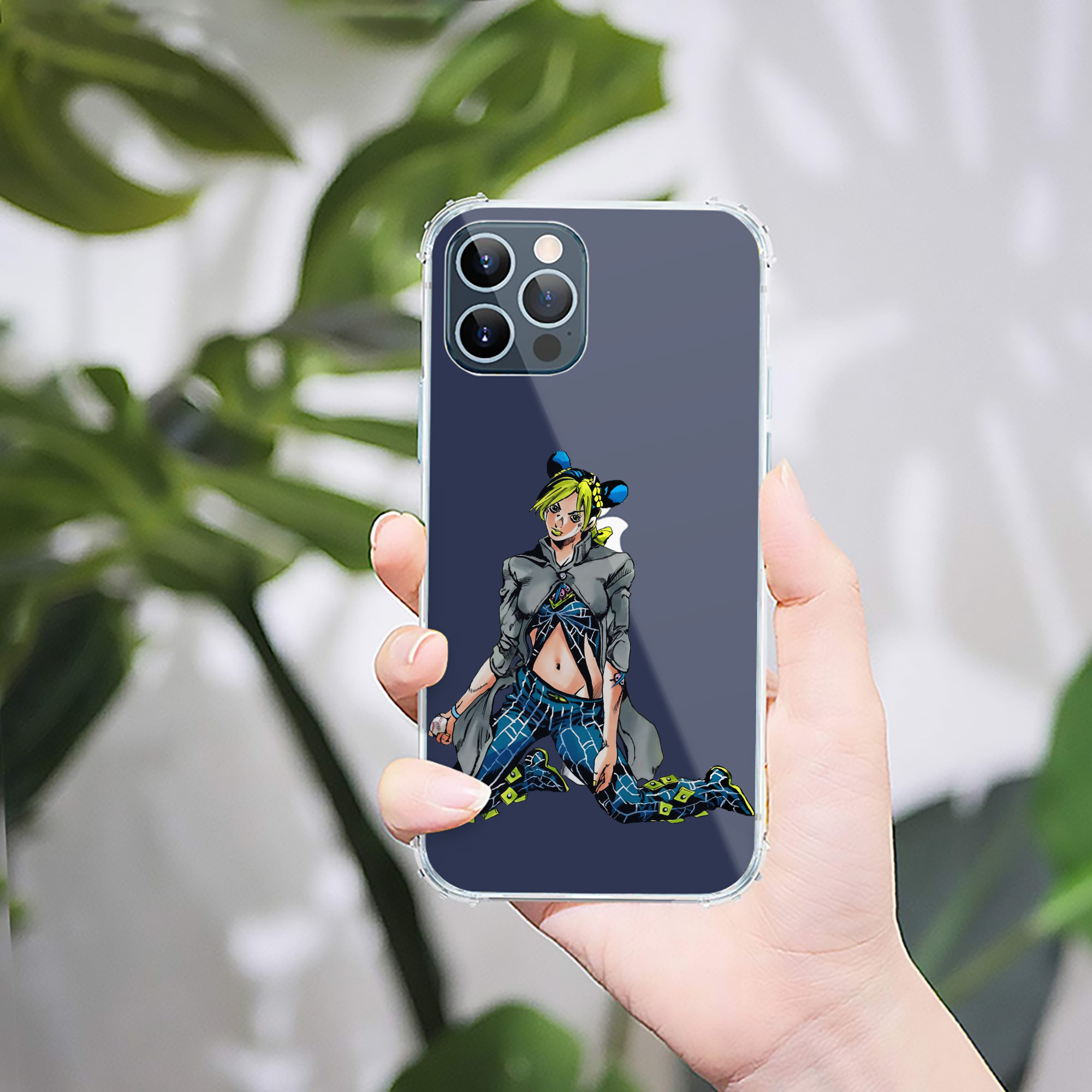 （画像用） "ジョジョの奇妙な冒険 くうじょう ジョリーン JoJo's Bizarre Adventure Jolyne Cujoh " 【iPhone 12シリーズ対応】透明スマホケース（クリアソフトケース）